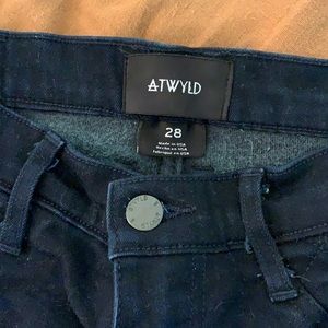 ATWYLD motorcycle jeans.